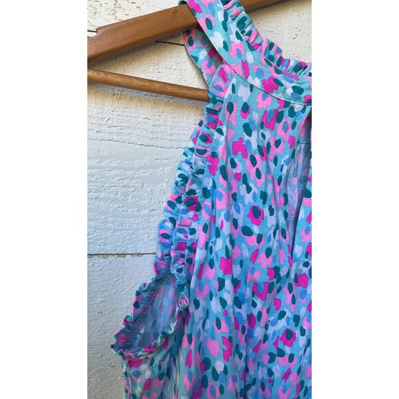 Lilly Pulitzer Jerrica Blouse Top Halter Ruffle Printed S - Picture 7 of 8
